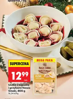 Biedronka Uszka z kapustą i grzybami Nasze Smaki, 800 g oferta