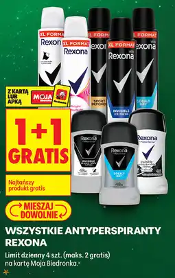 Biedronka Antyperspiranty Rexona oferta
