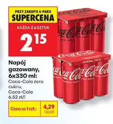 Biedronka Napój gazowany, cukr. 330 ml: Coca-Cola zero cukru oferta