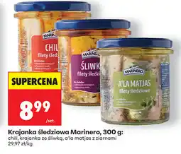 Biedronka Krajanka śledziowa Marinero, 300 g: chili, krajanka ze śliwką, a’la matjas z ziarnami oferta