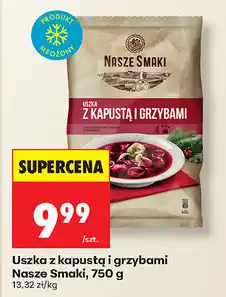 Biedronka Uszka z kapustą i grzybami Nasze Smaki, 750 g oferta
