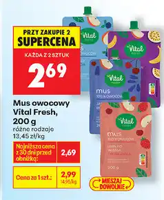 Biedronka Mus owocowy Vital Fresh, 200 g oferta