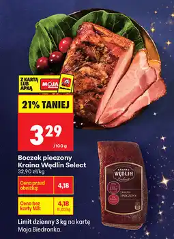 Biedronka Boczek pieczony Kraina Wędlin Select, 100 g oferta