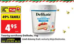 Biedronka Twaroż sernikowy Delikate, 1 kg oferta