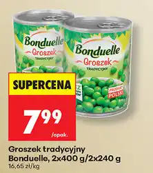 Biedronka Groszek tradycyjny Bonduelle, 2x400 g/2x240 g oferta