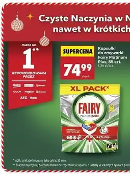 Biedronka Kapsułki do zmywarki Fairy Platinum Plus, 55 szt oferta