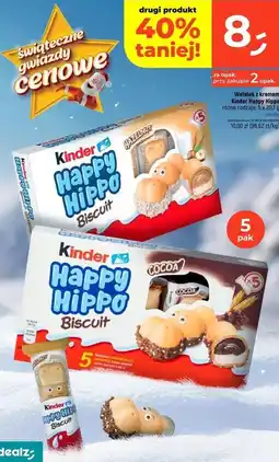 Dealz Wafelek z kremem Kinder Happy Hippo oferta