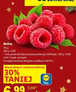 Lidl Maliny 125 g Lidl oferta