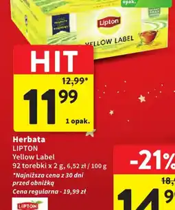 Intermarche Lipton Herbata Yellow Label oferta