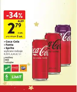 Intermarche Napój Coca-Cola Fanta Sprite oferta