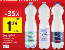 Intermarche Woda źródlana Primavera oferta