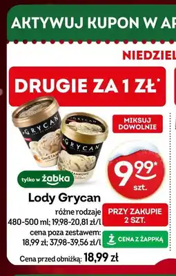 Żabka Lody Grycan oferta