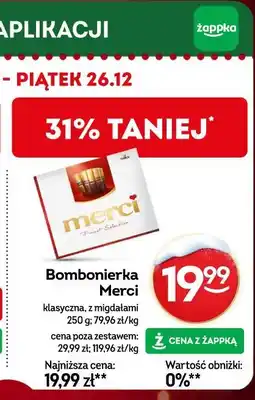 Żabka Bombonierka Merci klasyczna, z migdałami 250g oferta