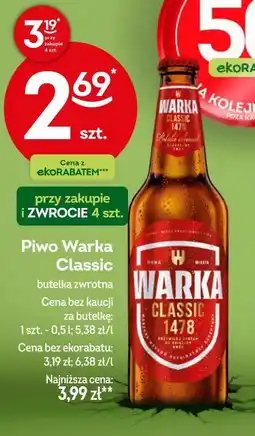 Żabka Piwo Warka Classic oferta