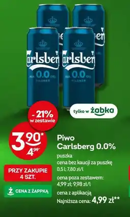Żabka Piwo Carlsberg 0.0% puszka oferta