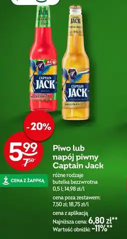 Żabka Piwo lub napój piwny Captain Jack oferta