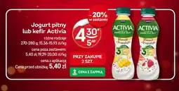 Żabka Jogurt pitny lub kefir Activia oferta