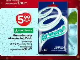 Żabka Guma do żucia Airwaves lub Orbit oferta