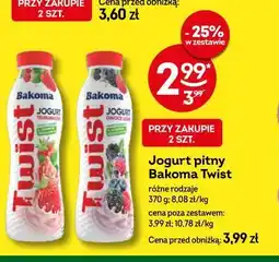 Żabka Jogurt pitny Bakoma Twist oferta