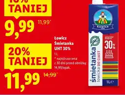 Lidl Śmietanka UHT 30% Łowicz oferta