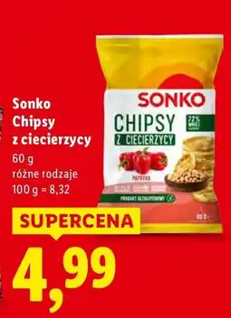 Lidl Chipsy z ciecierzycy, różne rodzaje Sonko oferta