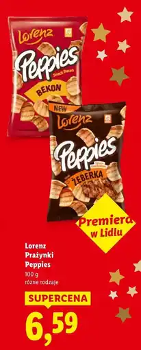 Lidl Prażynki Peppies, różne rodzaje Lorenz oferta