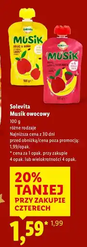 Lidl Musik owocowy, 100 g, różne rodzaje Solevita oferta