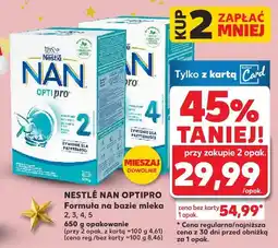 Kaufland Formuła na bazie mleka NAN Optipro 2, 3, 4, 5 Nestlé oferta