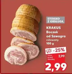 Kaufland Boczek od Szwaagra rolowany 100 g KRAKUS oferta