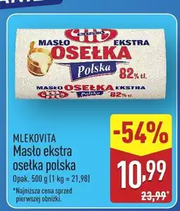 ALDI Masło ekstra osełka polska MLEKOVITA oferta