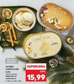 Kaufland Lody CARTE D'OR różne rodzaje ALGIDA oferta