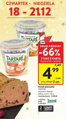 Intermarche Serek puszysty TARTARE wybrane rodzaje oferta