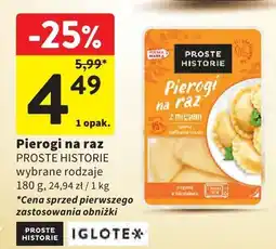 Intermarche Pierogi na raz PROSTE HISTORIE wybrane rodzaje oferta