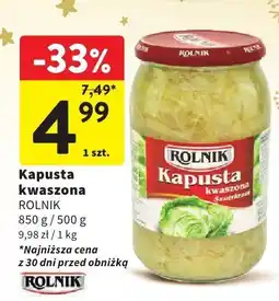 Intermarche Kapusta kwaszona ROLNIK oferta