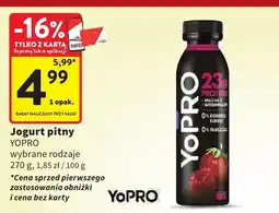 Intermarche Jogurt pitny YOPRO wybrane rodzaje oferta