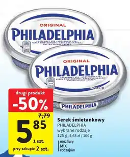 Intermarche Serek śmietankowy PHILADELPHIA wybrane rodzaje drugi produkt -50% oferta