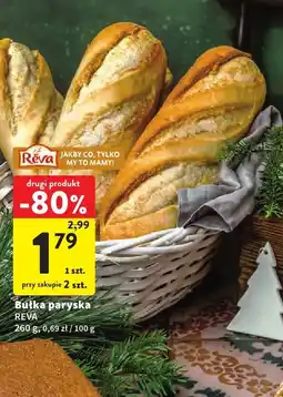 Intermarche Bułka paryska REVA drugi produkt -80% oferta