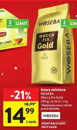 Intermarche Kawa mielona WOSEBA Mocca Fix Gold, 250 g, 59,96 zł / 1 kg oferta