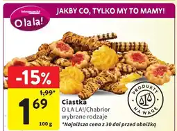 Intermarche Ciastka O LA LA Chabrior wybrane rodzaje, 100 g oferta