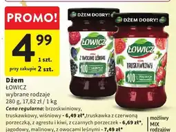 Intermarche Dżem ŁOWICZ wybrane rodzaje, 280 g, 17,82 zł / 1 kg oferta