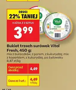 Biedronka Bukiet trzech surówek mix z buraczków, z porem, z kukurydzą 450g Vital Fresh oferta