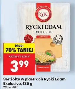 Biedronka Ser żółty Edam Exclusive w plastrach Rycki oferta