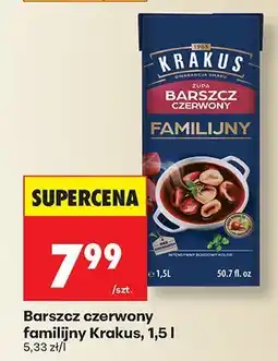 Biedronka Zupa barszcz czerwony familijny 1,5 l Krakus oferta
