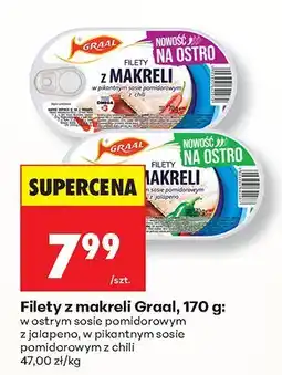 Biedronka Filety z makreli w ostrym sosie pomidorowym z jalapeno Graal oferta