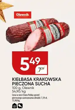 Chata Polska Kiełbasa krakowska pieczona sucha Olewnik oferta