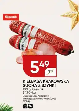 Chata Polska Kiełbasa krakowska suchą z szynki Olewnik oferta