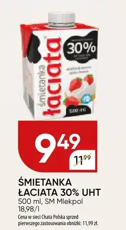 Chata Polska Śmietanka łaciata 30% UHT SM Mlekpol oferta