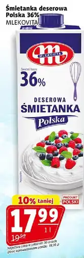 Prim Market Śmietanka deserowa Polska 36% Mlekovita 1l oferta