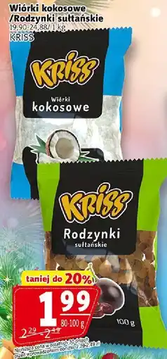 Prim Market Wiórki kokosowe / Rodzynki sułtańskie Kriss oferta