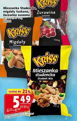 Prim Market Mieszanka Studencka, Migdały łuskane, Żurawina suszona Kriss oferta